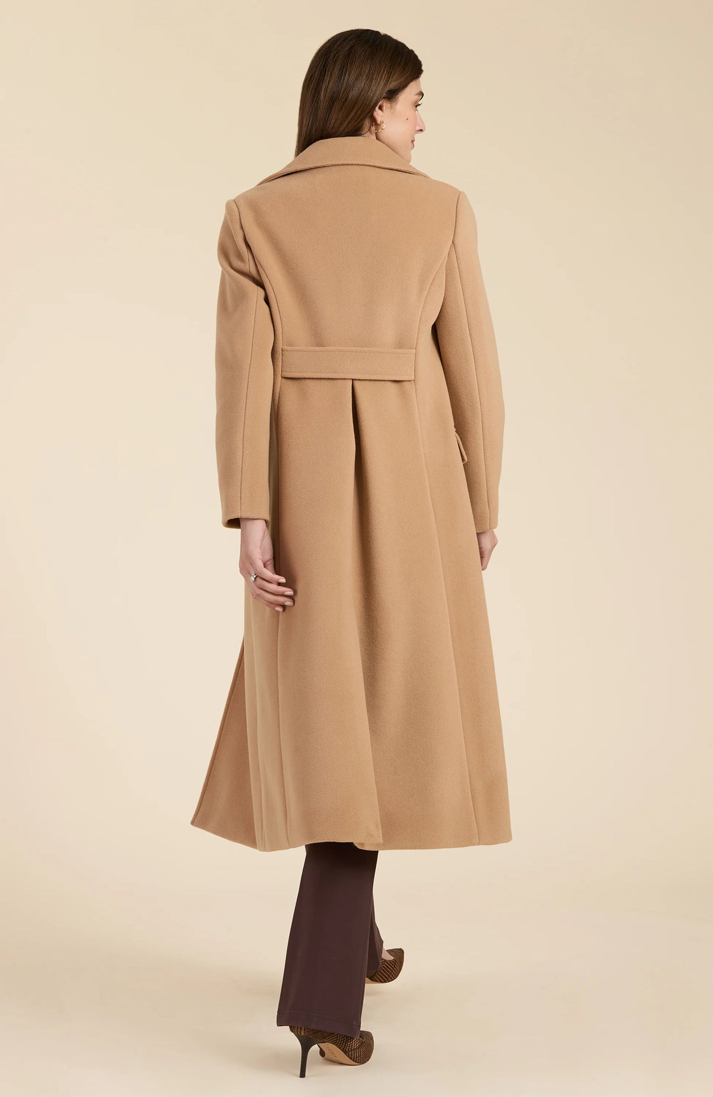 Camel Midi Trench Coat