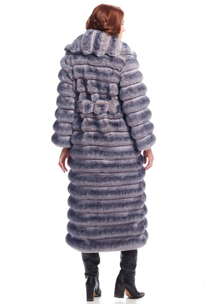 Mob Wife Chinchilla Coat Grey