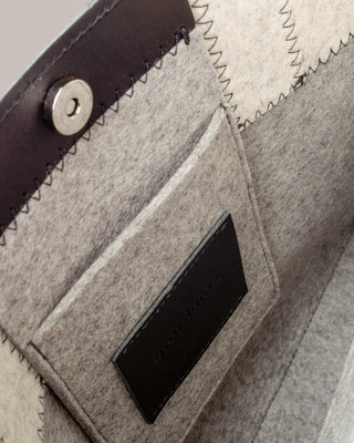 Jaunt Merino Wool Midi Tote/Heather White Black