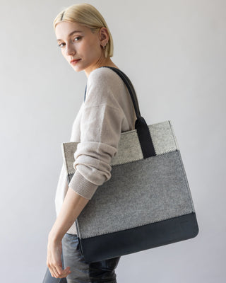 Jaunt Merino Wool Tote Granite/Heather White Black