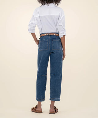 Ashton Wide Leg Barrel Jean Medium Wash