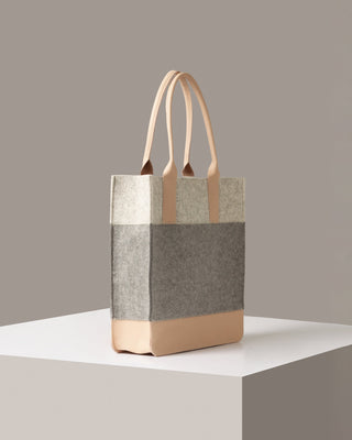 Jaunt Merino Wool Tote Granite/Heather White Vachetta