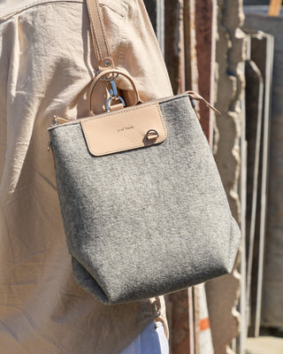 Bedford Merino Wool Midi Backpack/Granite Natural