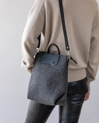 Bedford Merino Wool Midi Backpack/ Charcoal Black