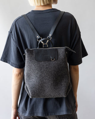Bedford Merino Wool Midi Backpack/ Charcoal Black