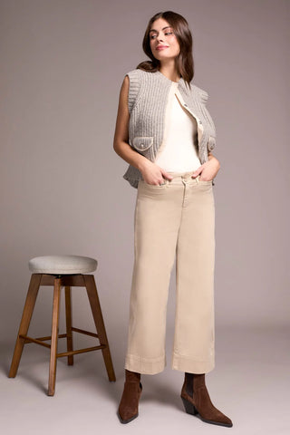 Comfort Stretch High Rise Palazzo Pants Sandstone