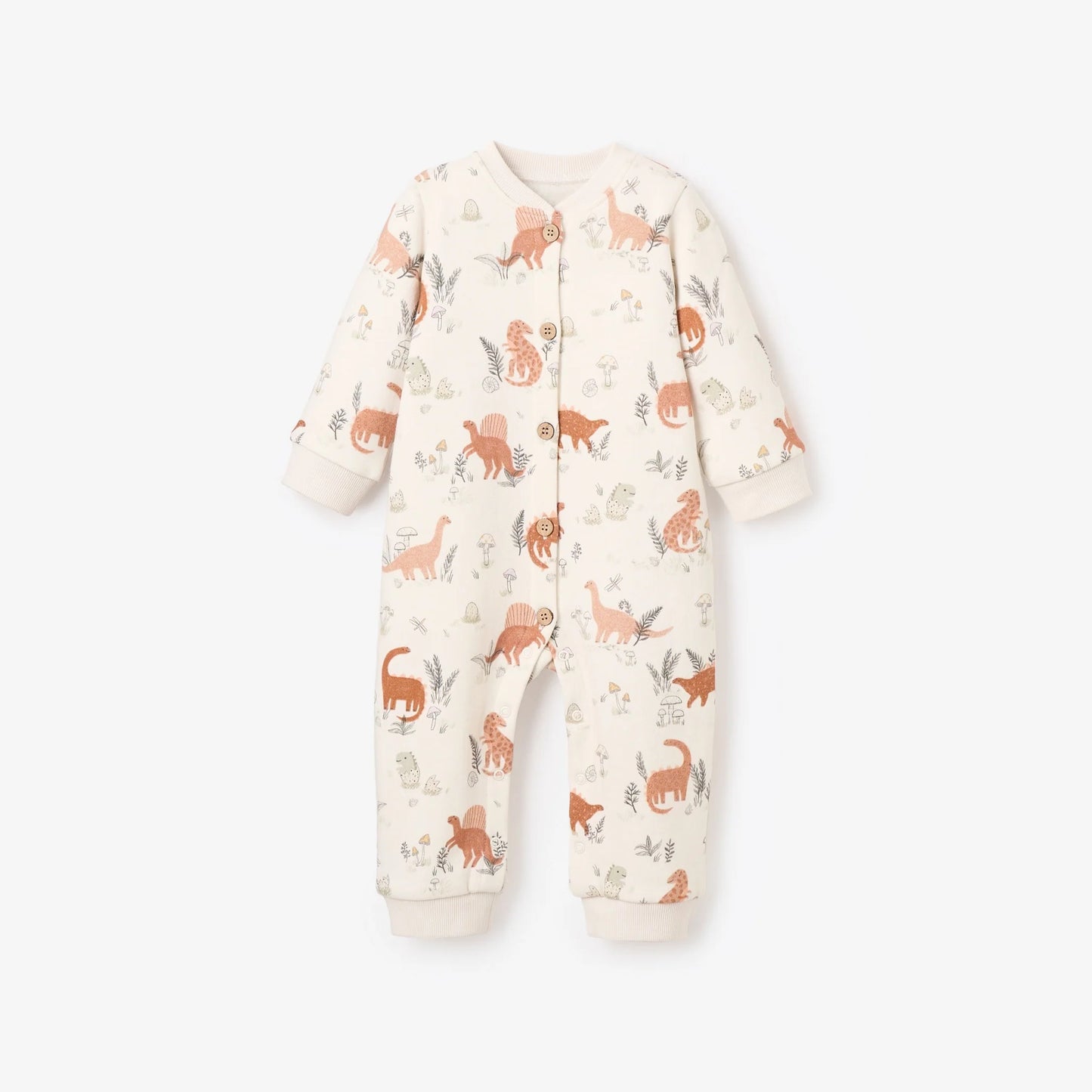 Dinosaur Family Organic Fleece Jumpsuit