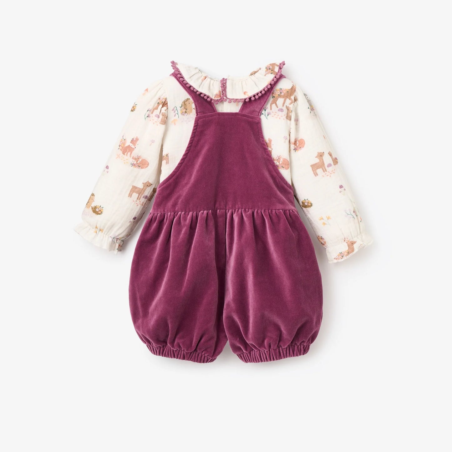 Forest Family Velveteen Overall Set