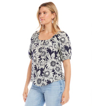 Load image into Gallery viewer, Sunflower Peasant Print Top