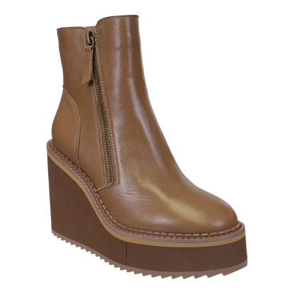 Avail Brown Wedge Ankle Boots