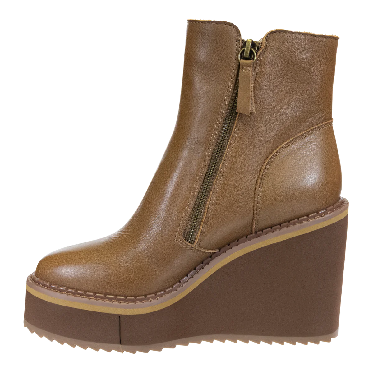 Avail Brown Wedge Ankle Boots