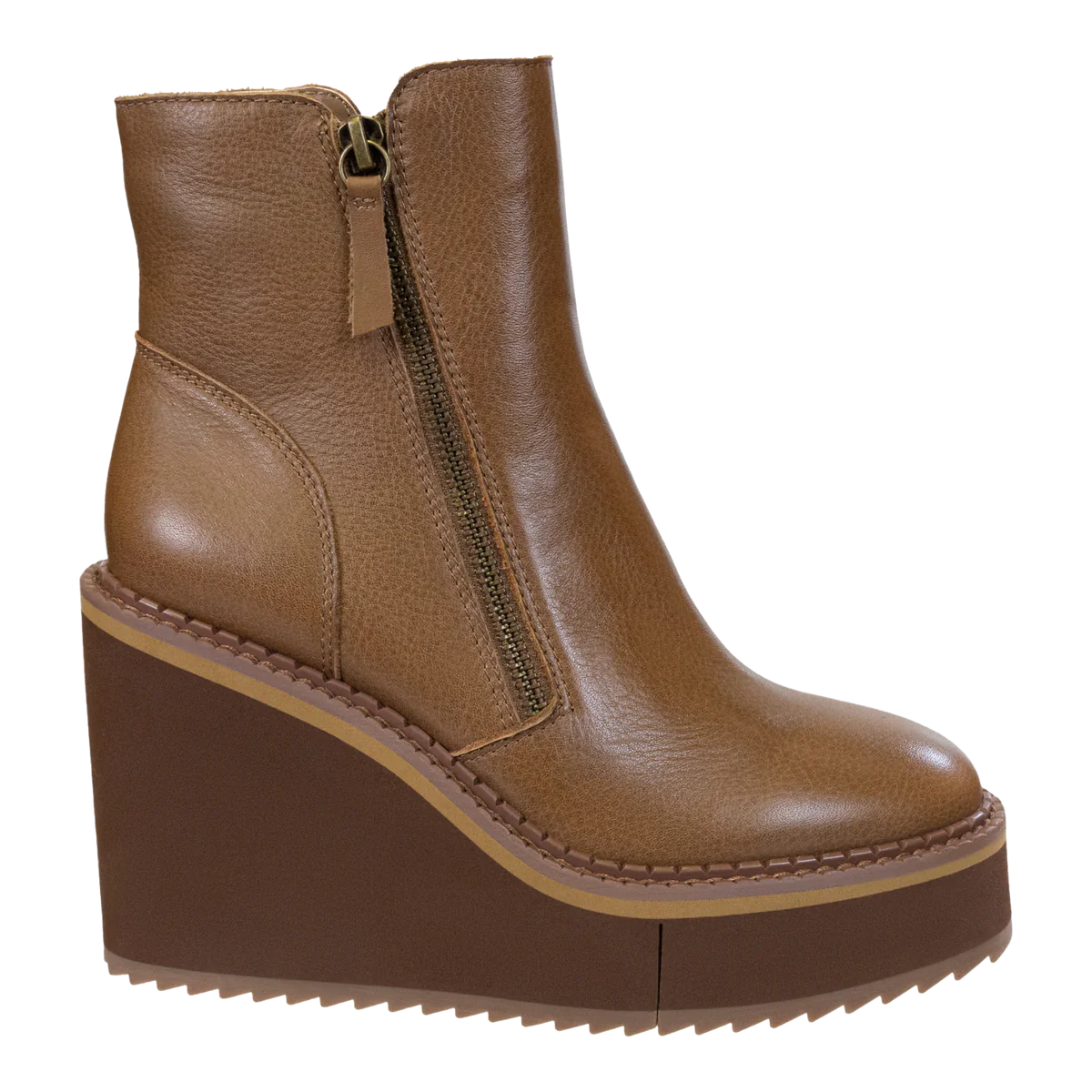 Avail Brown Wedge Ankle Boots