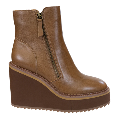 Avail Brown Wedge Ankle Boots