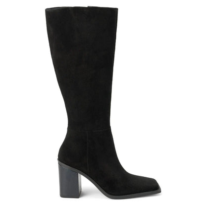 Highness Black Suede Tall Boot