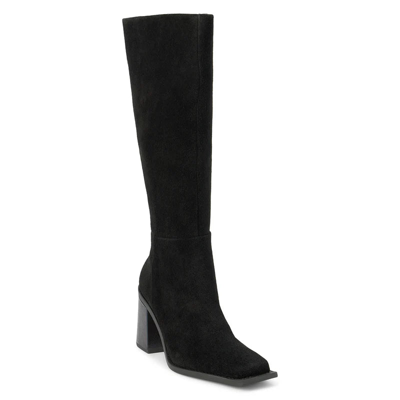 Highness Black Suede Tall Boot