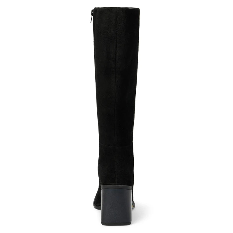 Highness Black Suede Tall Boot