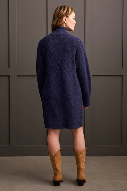 Soft Bouclé Mock Neck Sweater Dress