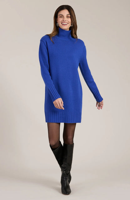 Donna Turtleneck Sweater Dress Sapphire