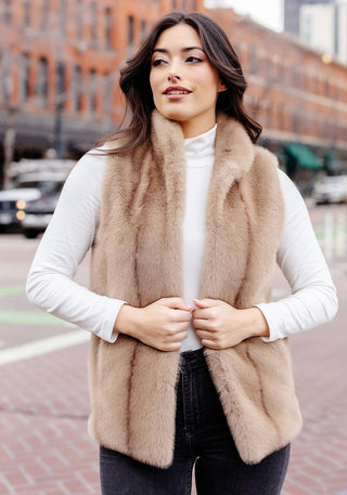 Vintage Mink Hook Vest