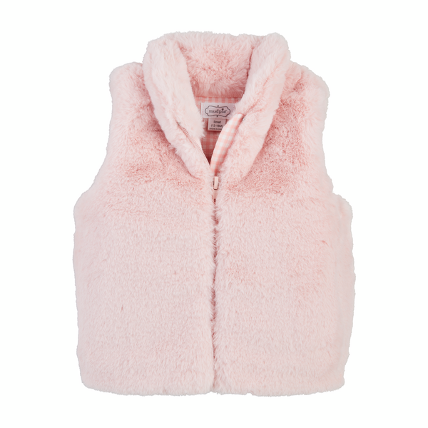 Pink Fur Zip-Up Vest Toddler