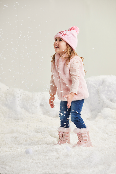 Pink Fur Zip-Up Vest Toddler