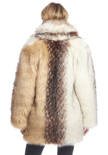 Arctic Wolf Shawl Collar Coat