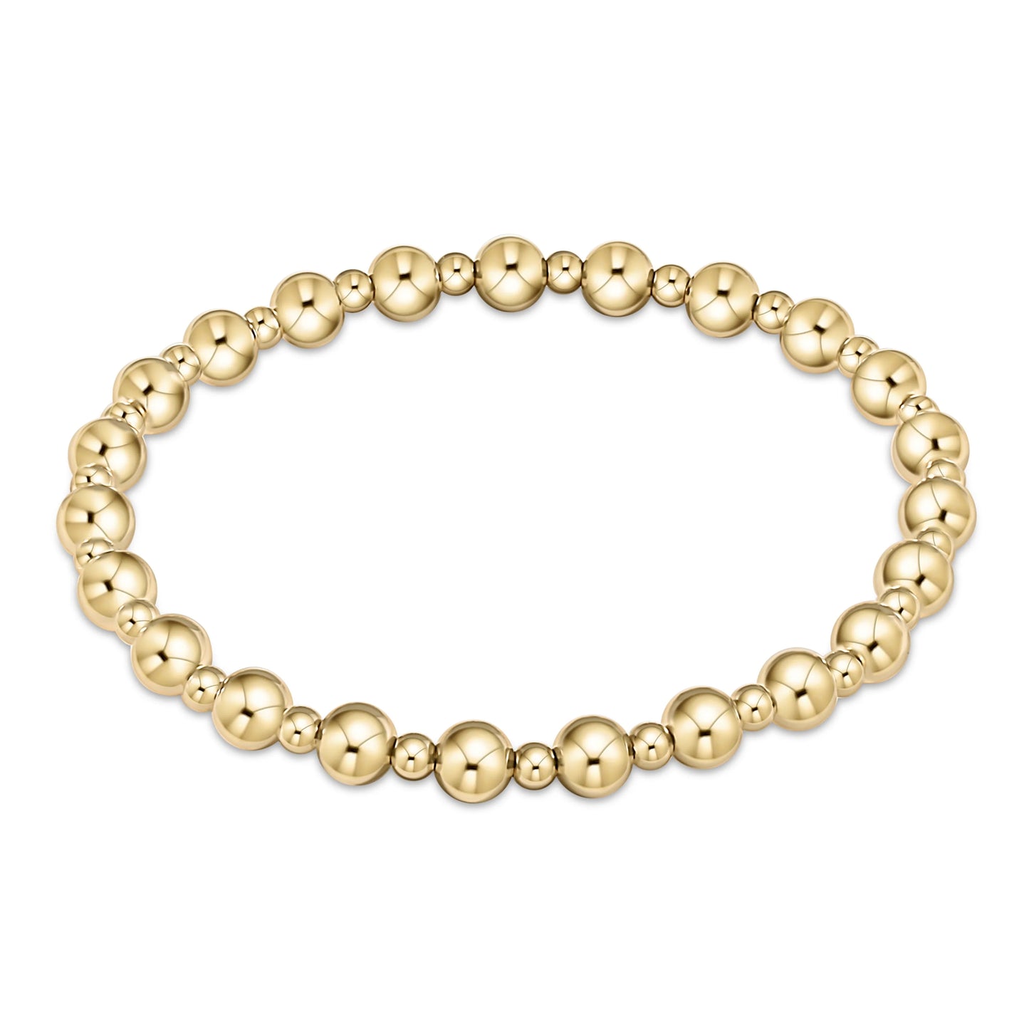 Classic Gold Grateful Pattern 5mm Bead Bracelet (Online Exclusive)