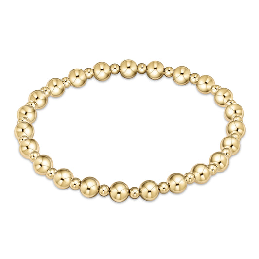 Classic Gold Grateful Pattern 5mm Bead Bracelet (Online Exclusive)