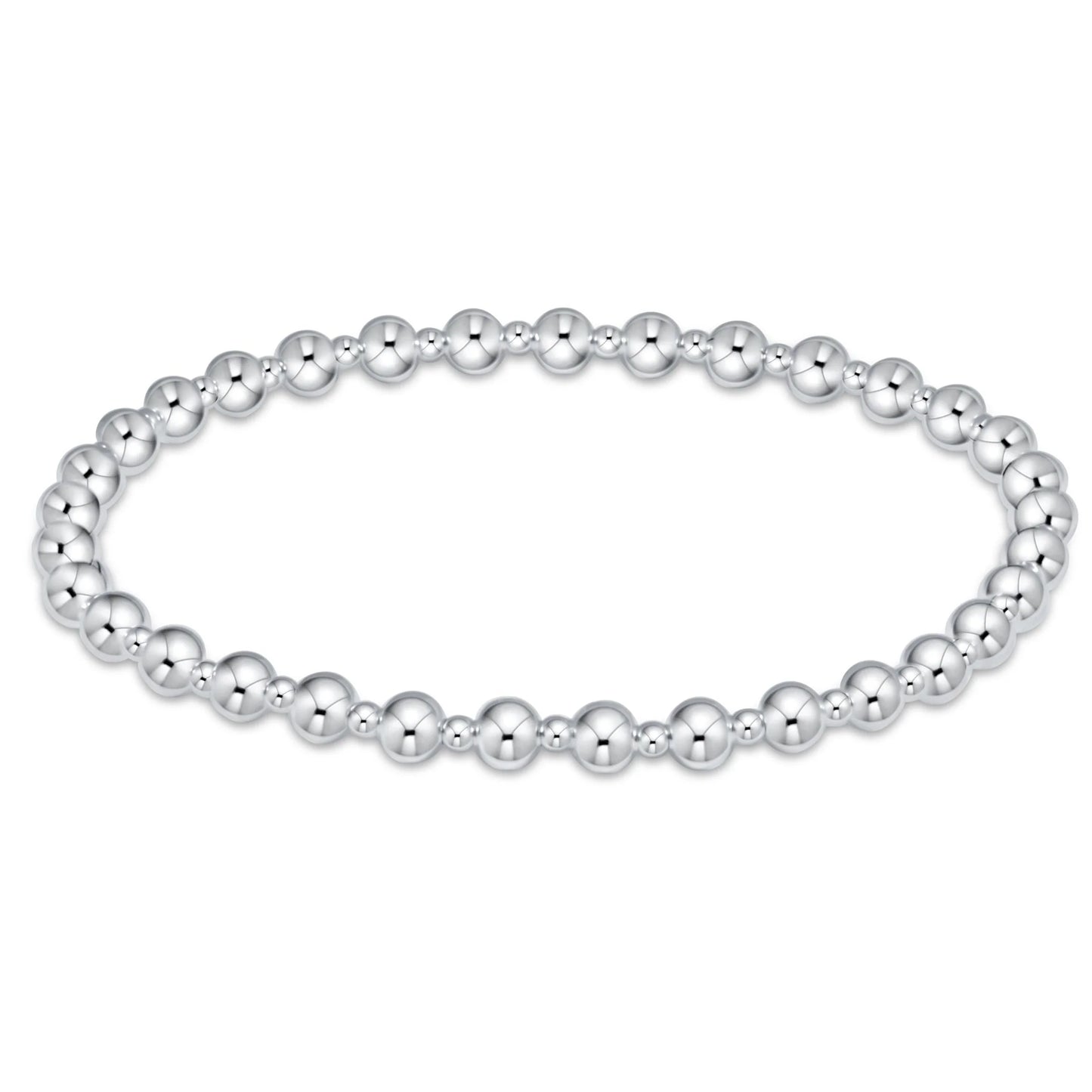 Classic Sterling Silver Grateful Pattern 4mm Bead Bracelet (Online Exclusive)