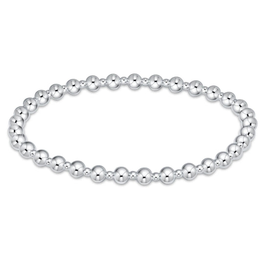 Classic Sterling Silver Grateful Pattern 4mm Bead Bracelet (Online Exclusive)