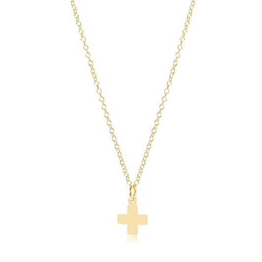 Signature Cross 16" Gold Charm Necklace (Online Exclusive)