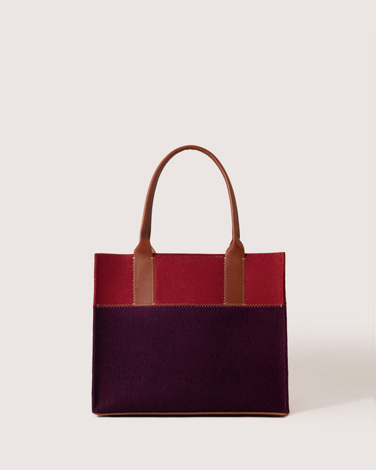 Jaunt Merino Wool Midi Tote Rosewood