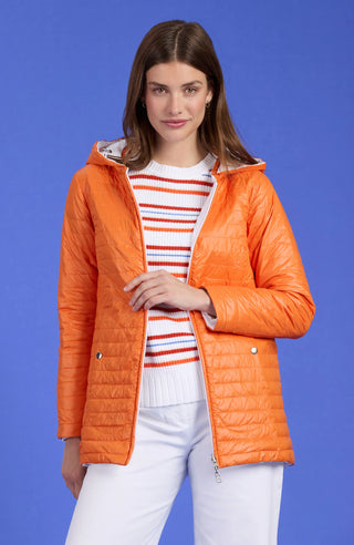 Martha Reversible Puffer Jacket Mandarin Orange