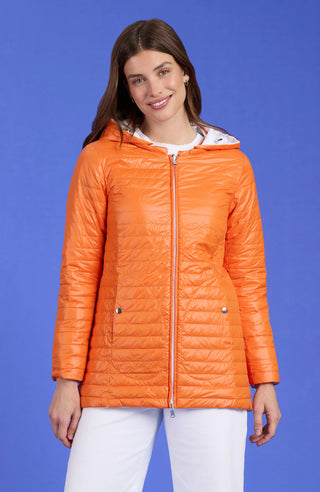 Martha Reversible Puffer Jacket Mandarin Orange