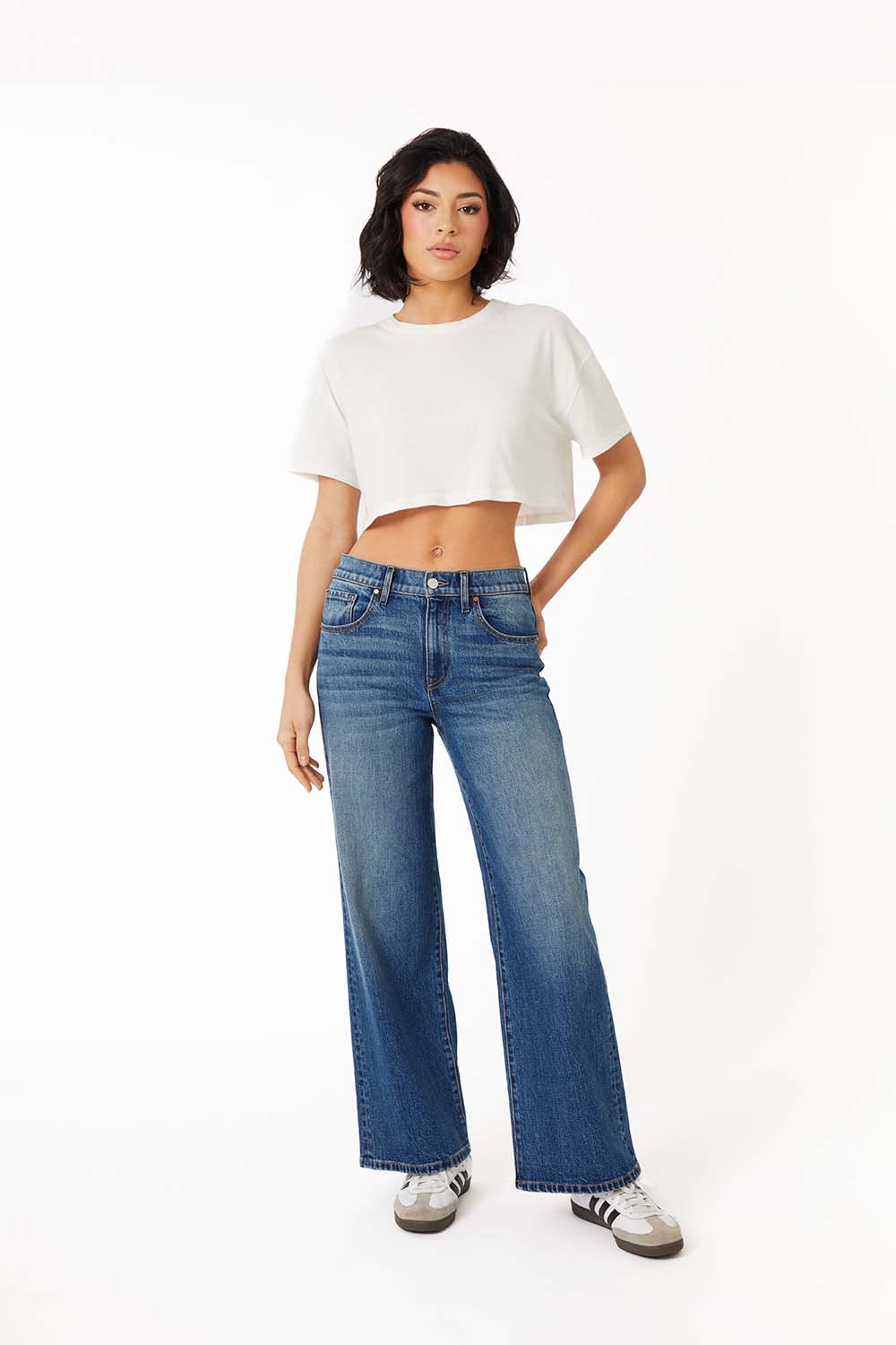 Soho Fitted Wide Leg Jeans