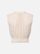 Load image into Gallery viewer, Frame Tape Yarn Sweater Vest Cream