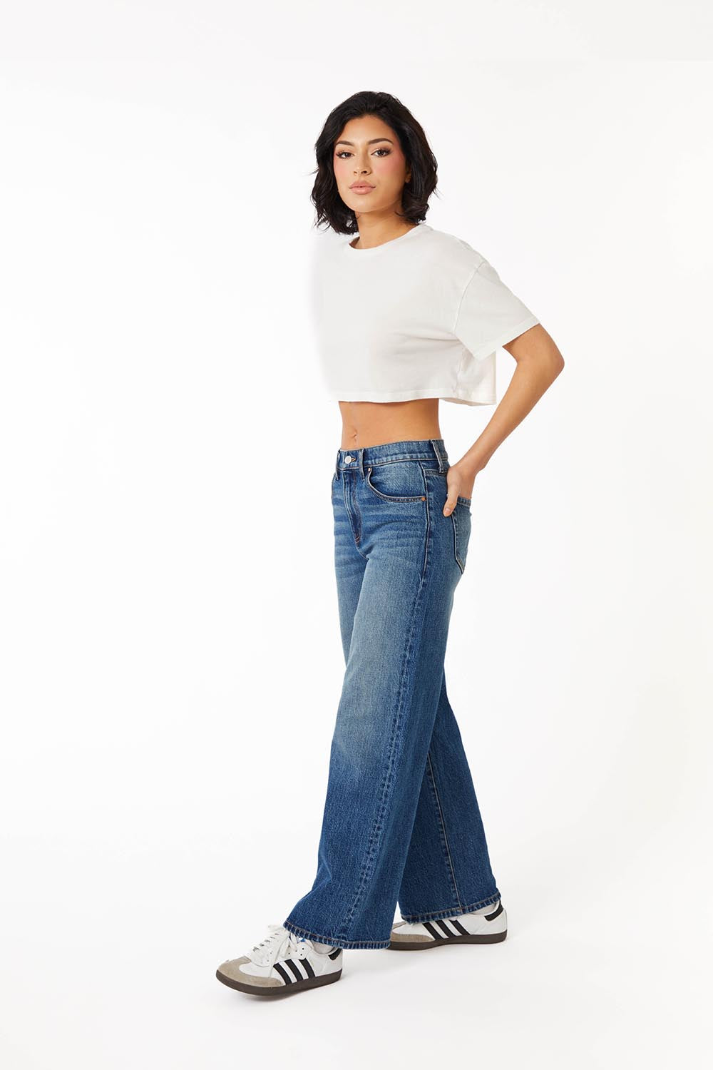 Soho Fitted Wide Leg Jeans