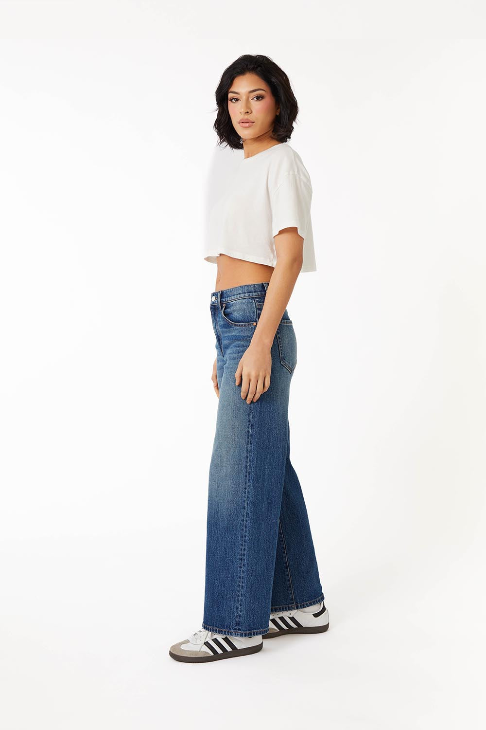 Soho Fitted Wide Leg Jeans