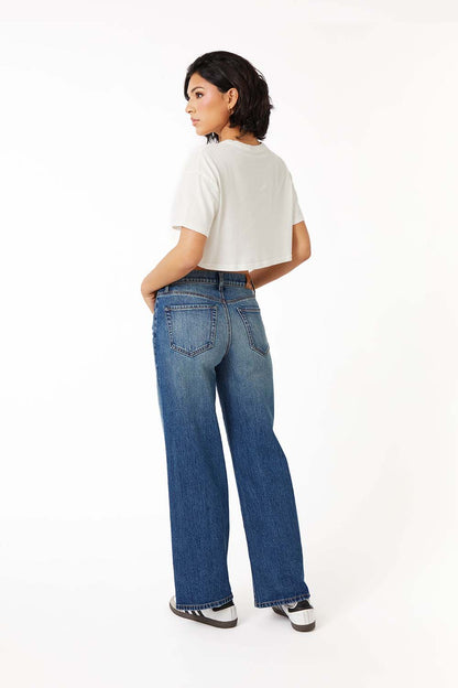 Soho Fitted Wide Leg Jeans