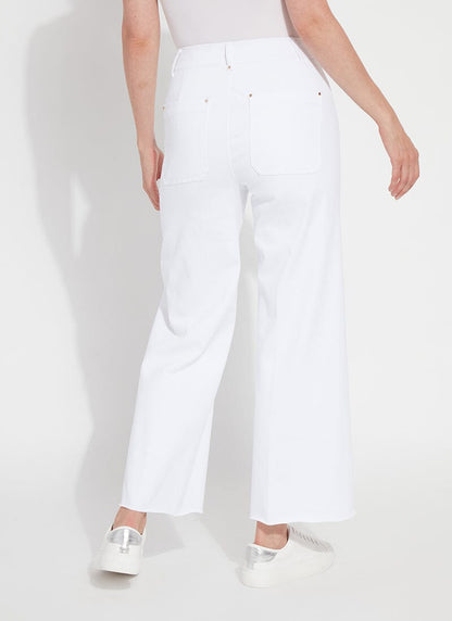 Erin Wide Leg Denim White