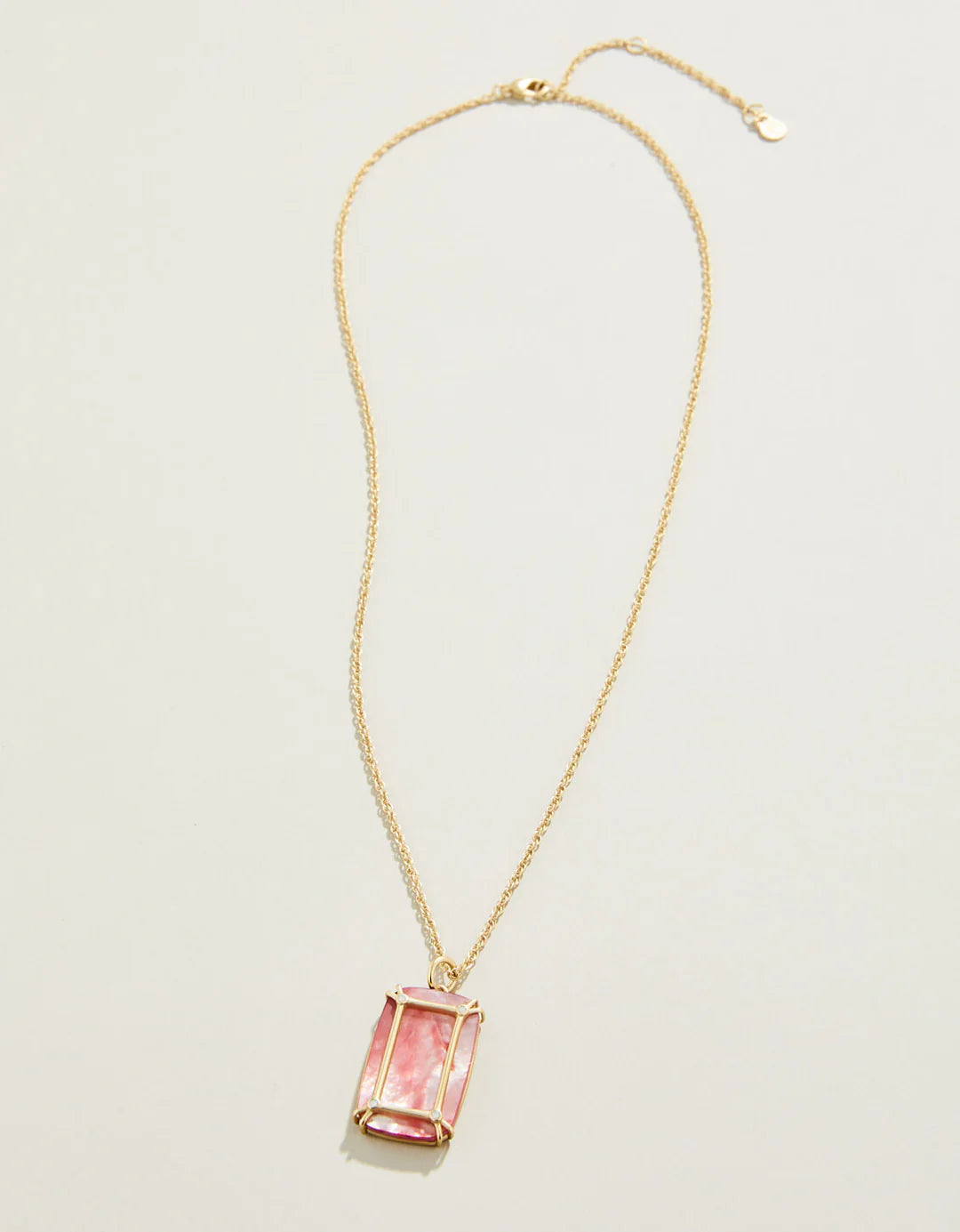 Spartina Orla Window Necklace 18” Pink Mother-of-Pearl