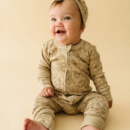 Organic 2-Way Zip Romper - Vintage Bloom