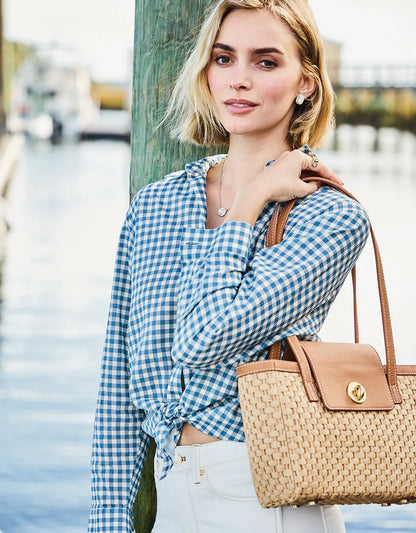 Aida Relaxed Clara Gingham Bluestone Button Down