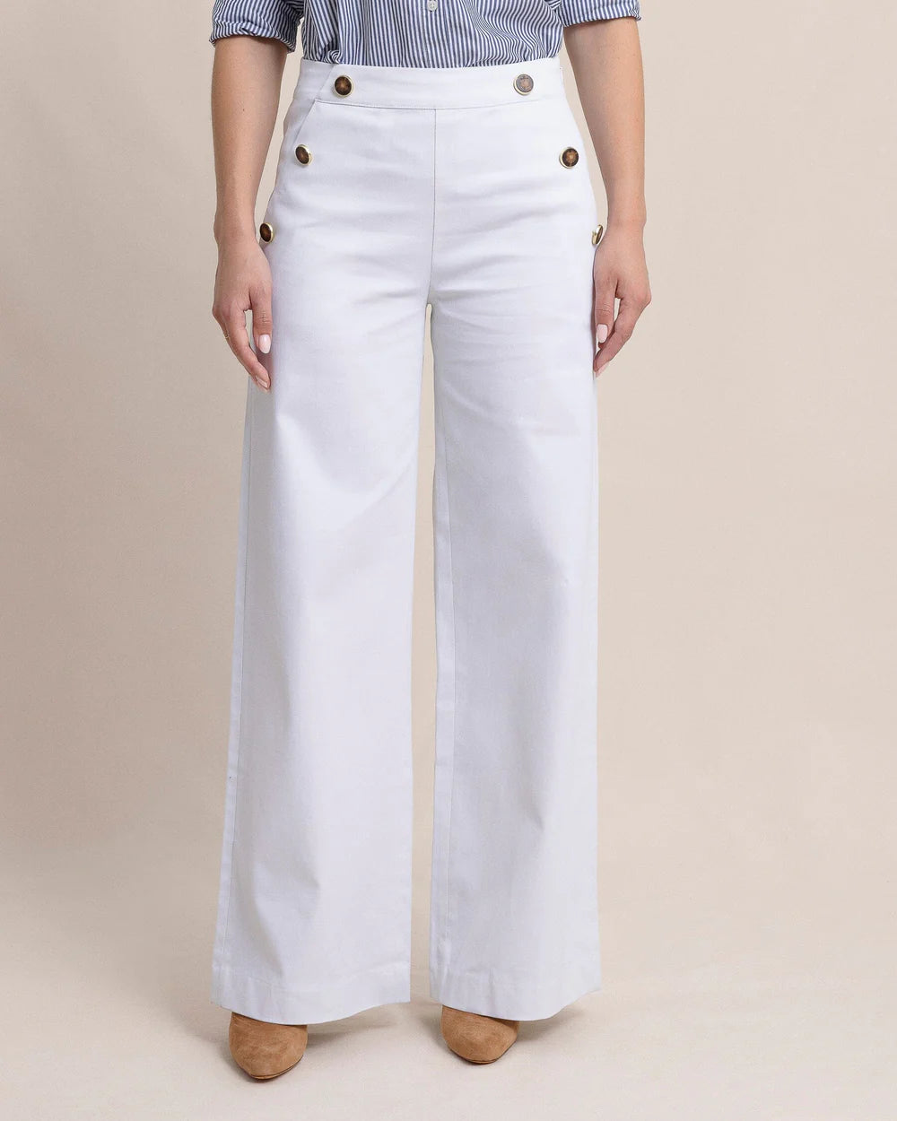 Classic White Thalia Sailor Pant