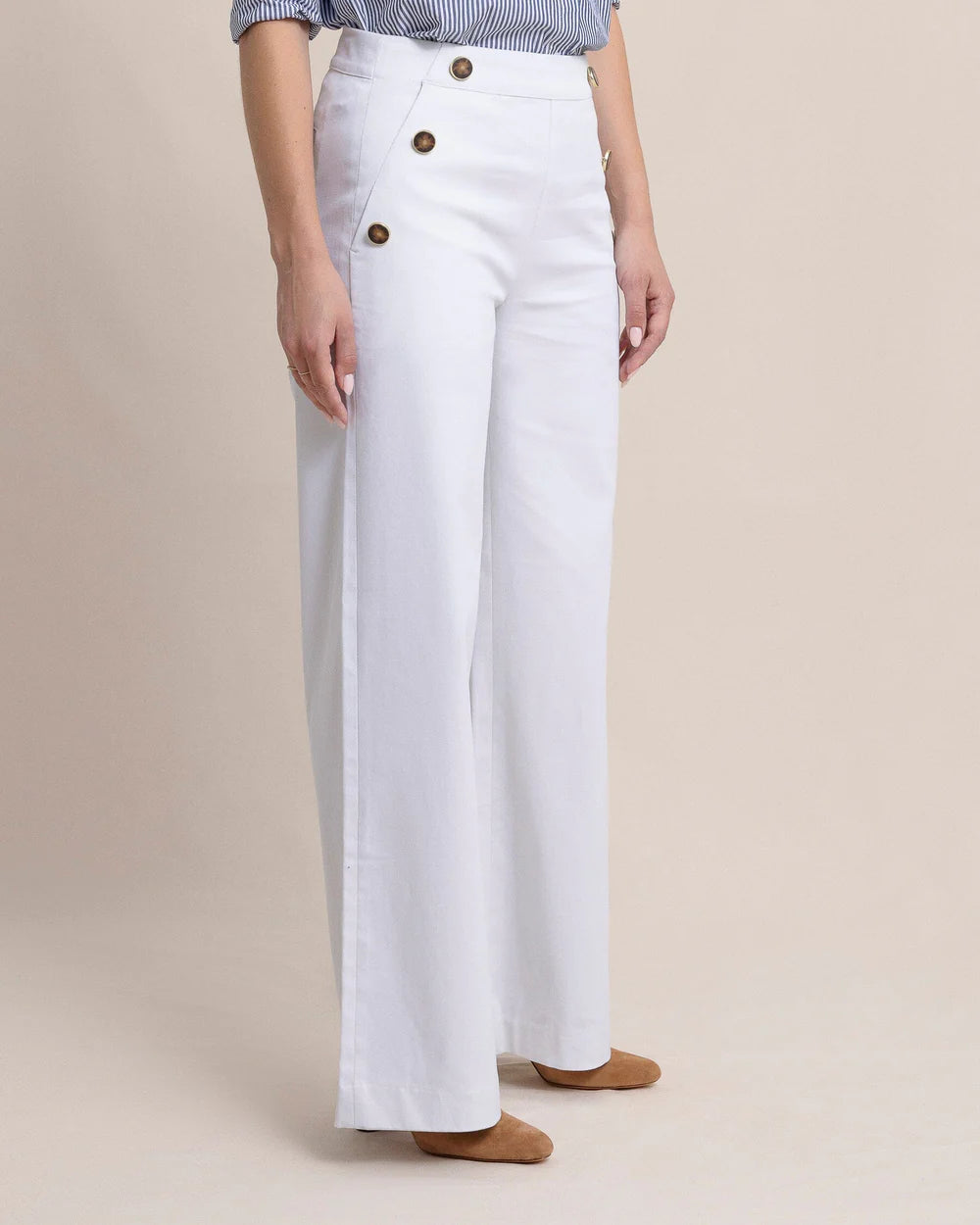 Classic White Thalia Sailor Pant