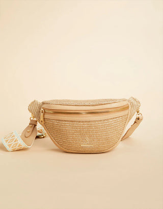 Straw Charlie Belt Bag Blue Haze