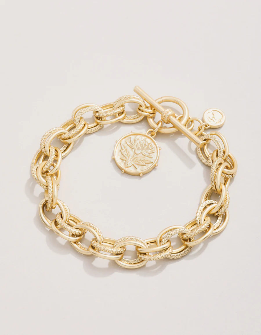 Lotus Toggle Bracelet Gold