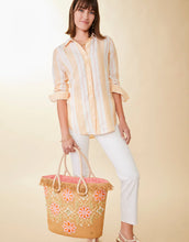 Load image into Gallery viewer, Callie Linen Shirt Boardwalk Stripe