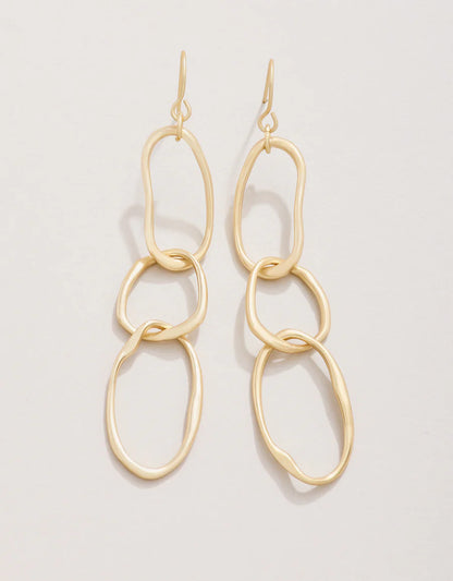 River Club Earrings Gold