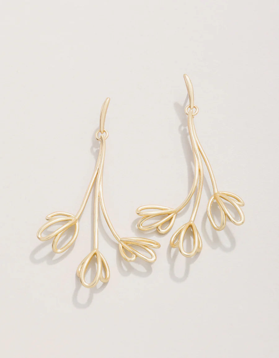 Spring Tulip Earrings Gold